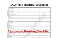 Apartment Hunting Checklist