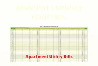 Apartment Utility Bills