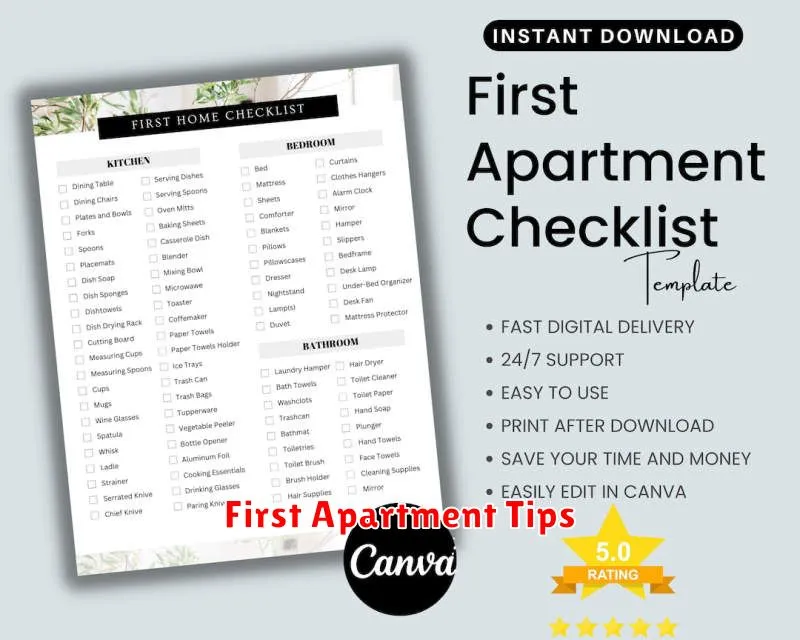 First Apartment Tips