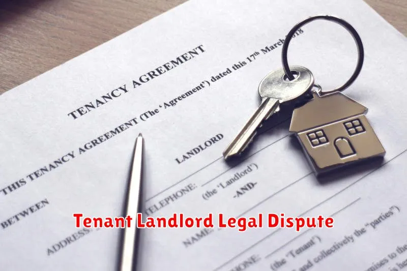 Tenant Landlord Legal Dispute